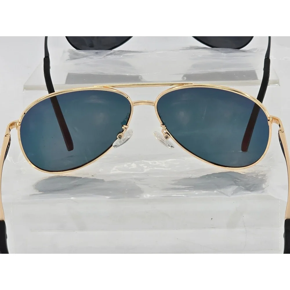 Style Aviator Sunglasses Unisex OS Multicolor Mirrored Lens Metal Frame -NEW